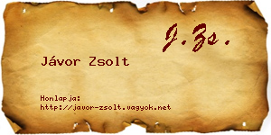 Jávor Zsolt névjegykártya
