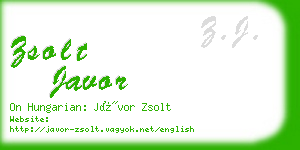 zsolt javor business card